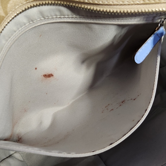 (SOLD) Coach Peyton Signature Heritage Tote Bag Sky #18917 - Picture 8 of 10